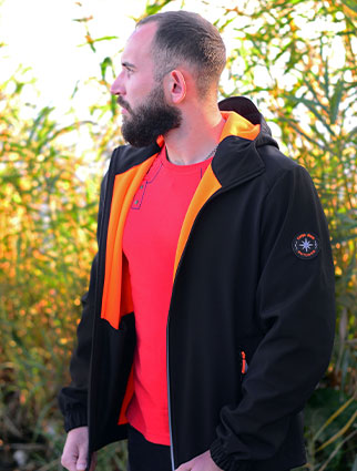Куртка Softshell Jacket Black/Orange