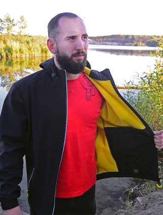 Куртка Softshell Jacket Black/Yellow